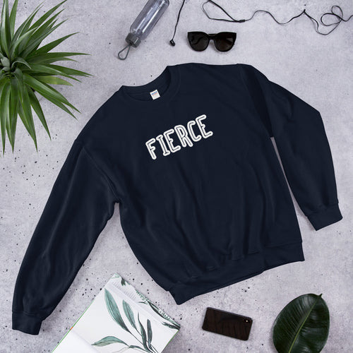 Fierce Sweatshirt | One Word  Fierce Motivation Pullover Crewneck