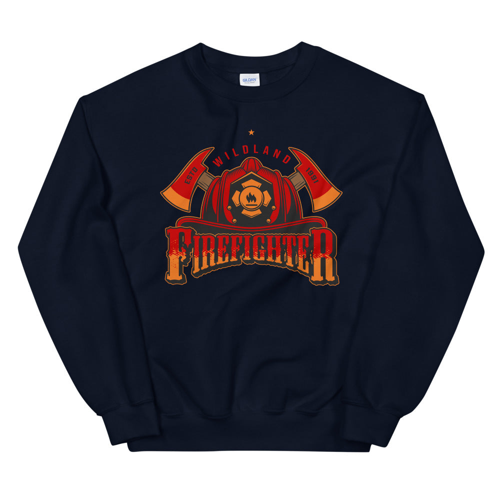 Wildland Firefighter Crewneck Sweatshirt Pullover for Women
