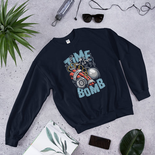Funny Ticking Time Bomb Crew Neck Sweatshirt for Women