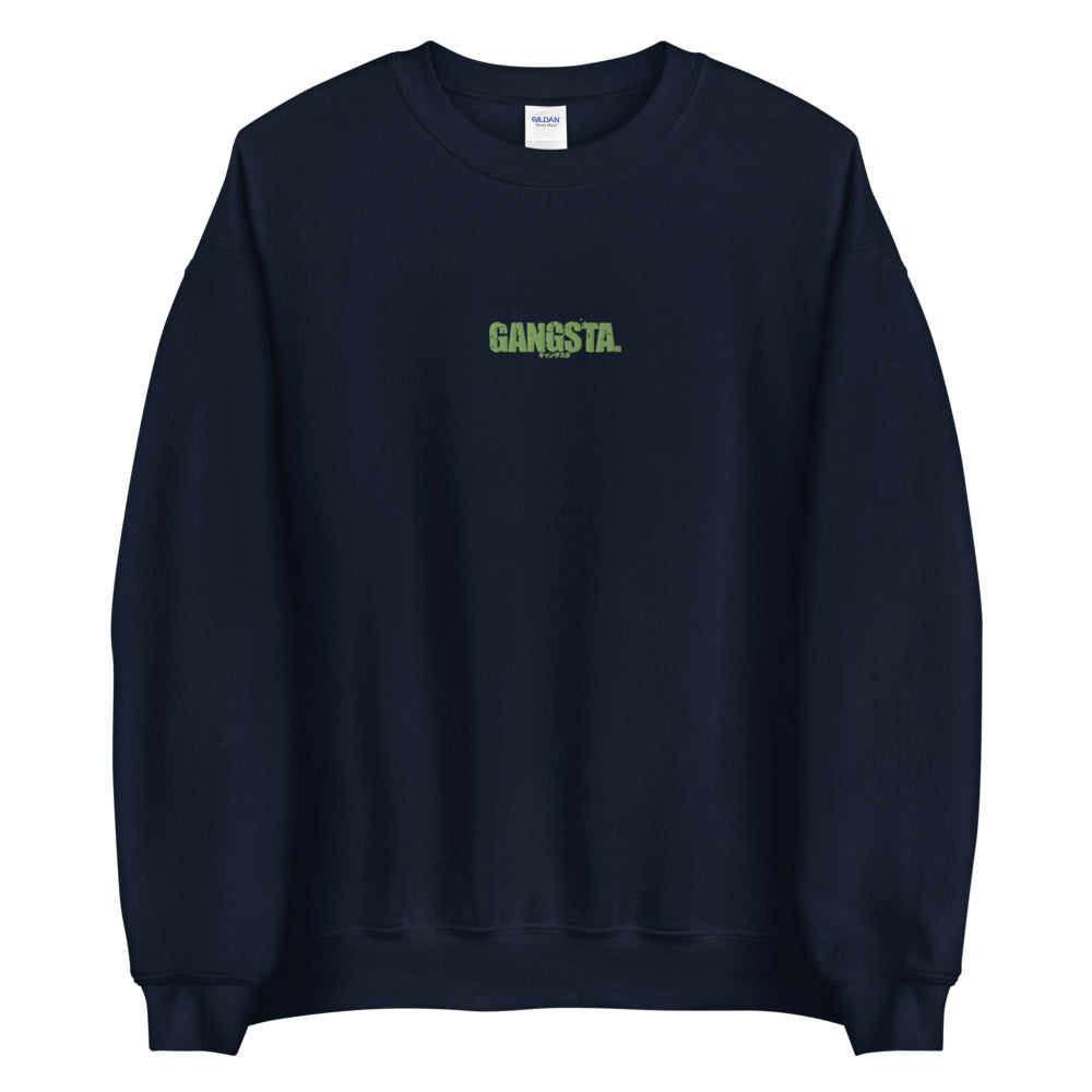 Gangsta Sweatshirt Embroidered Hip Gang Member Pullover Crewneck