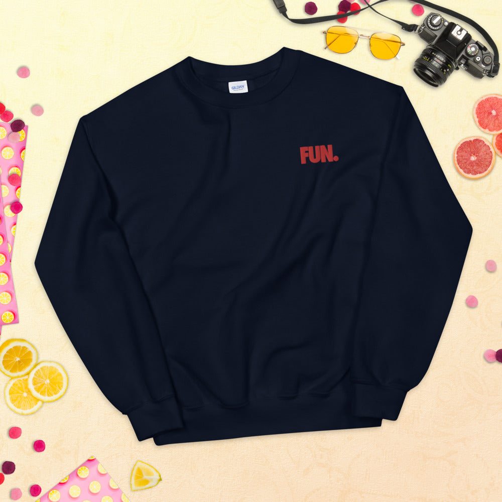 Fun Sweatshirt | Embroidered Fun Pullover Crewneck for Women