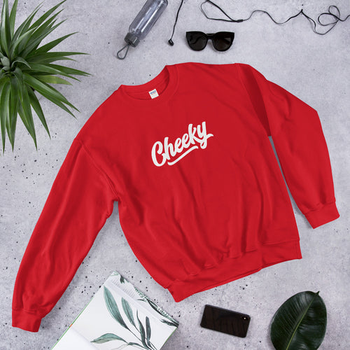 Cheeky Sweatshirt | Funny One Word "Cheeky" Crewneck for Women