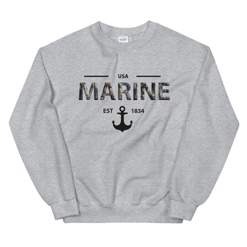 Marine Girlfriend Sweatshirt | USA Marine Crew Neck for Women