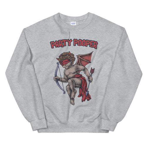 Funny Party Pooper Pullover Crewneck Sweatshirt for Women