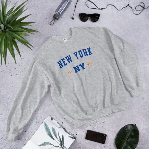 New York Sweatshirt | NYC State Pullover Crewneck for Women
