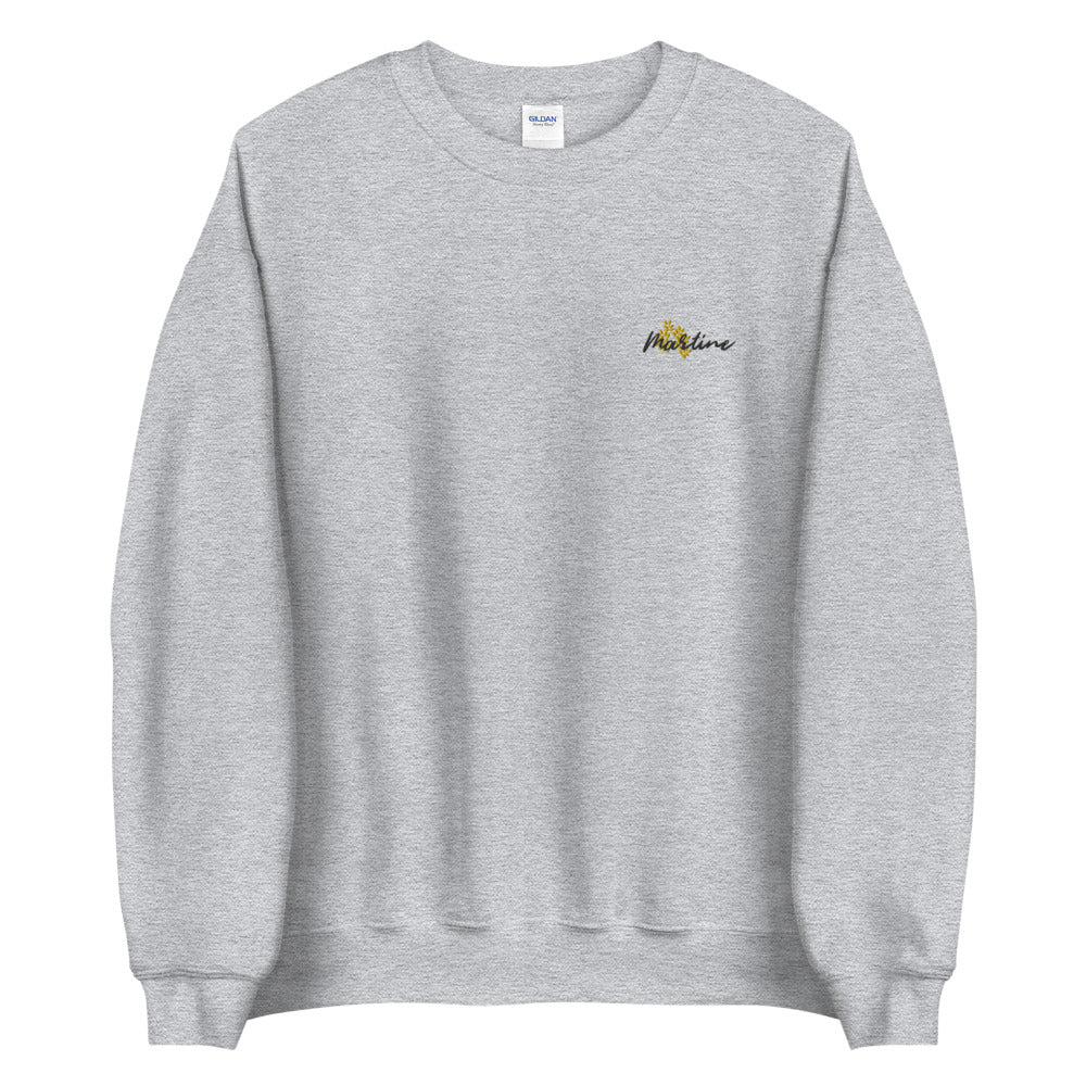 Martine Sweatshirt | Personalized Name Embroidered Pullover Crewneck