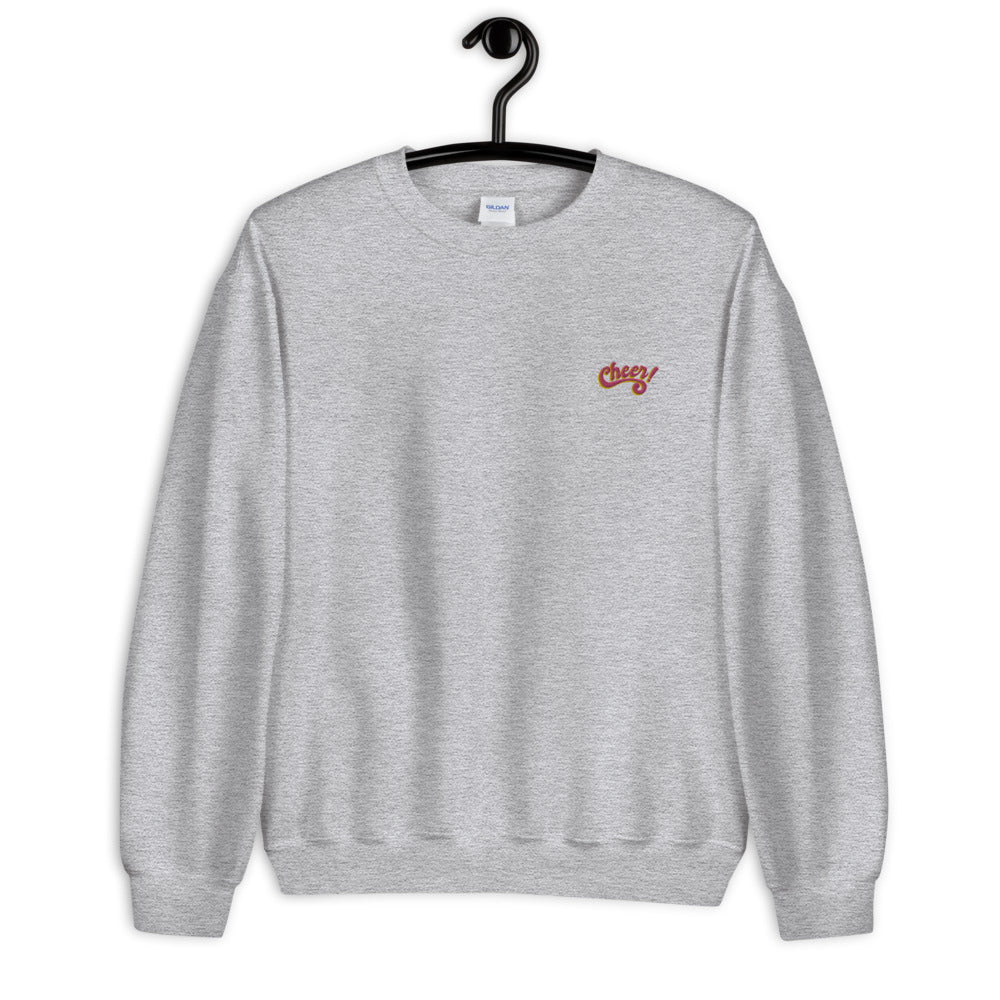 Cheer Sweatshirt Embroidered Pullover Crewneck for Women