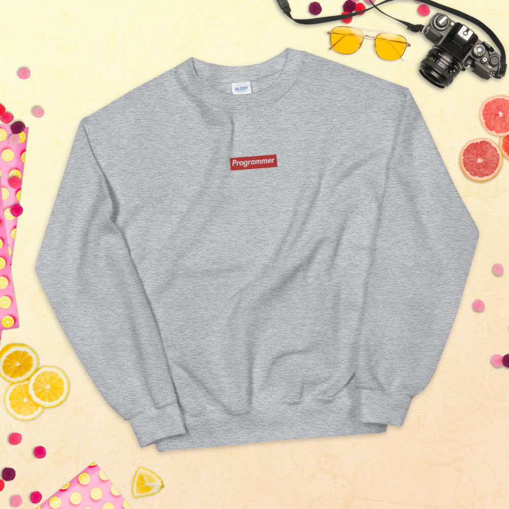 Programmer Sweatshirt Girl Coder Embroidered Pullover Crewneck Women