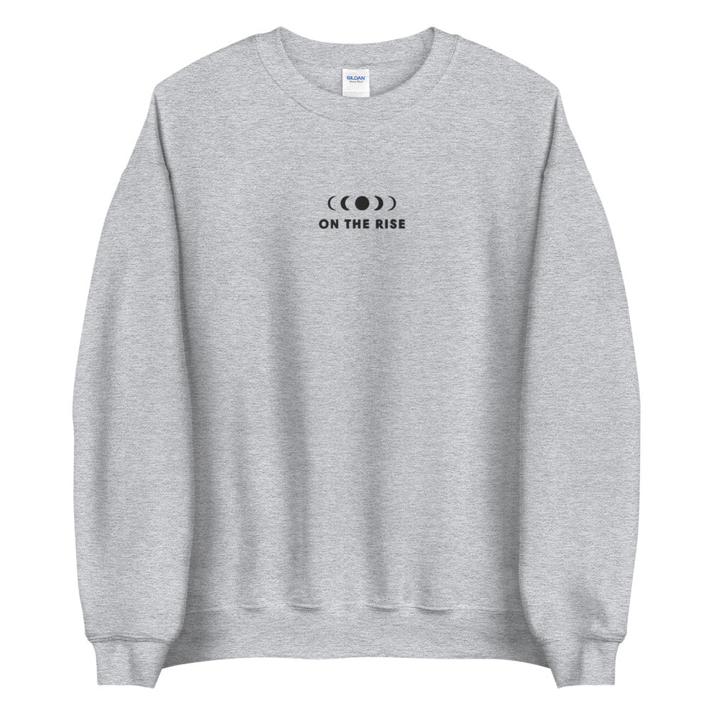 On The Rise Sweatshirt Embroidered Lunar Rise Pullover Crewneck