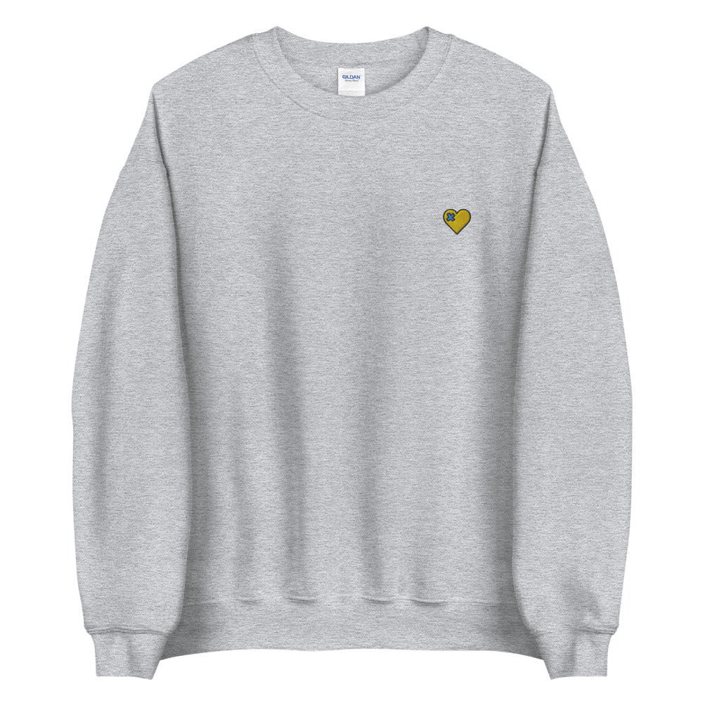 Broken Heart Sweatshirt Embroidered Sad Pullover Crewneck
