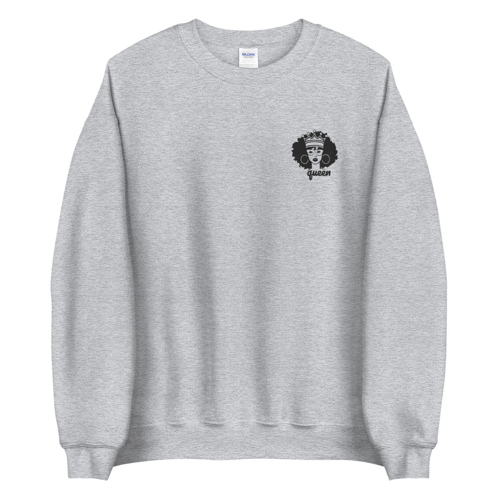 Afro Queen Sweatshirt Embroidered Afro Princess Pullover Crewneck