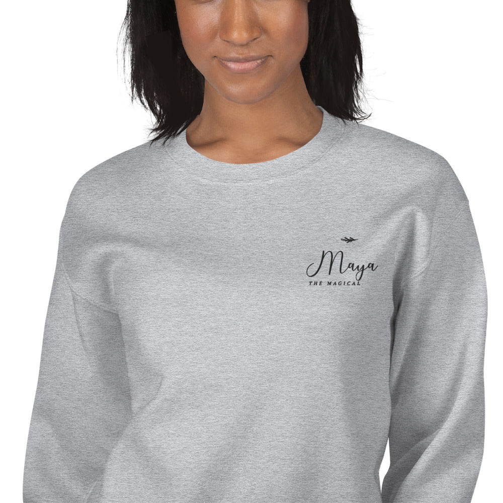 Maya Sweatshirt | Personalized Name Embroidered Pullover Crewneck