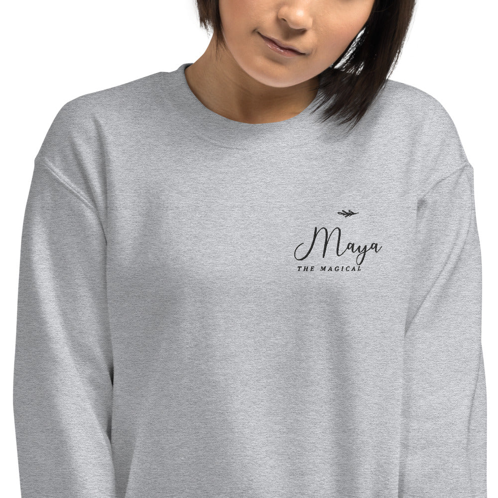 Maya Sweatshirt | Personalized Name Embroidered Pullover Crewneck