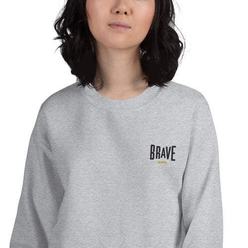 Brave Sweatshirt Custom Embroidered Pullover Crewneck