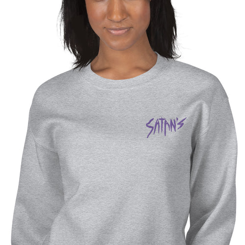 Satan's Custom Embroidered Pullover Crewneck Sweatshirt
