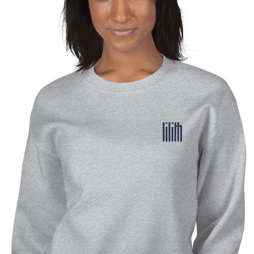Lilith Embroidered Pullover Crewneck Sweatshirt for Women