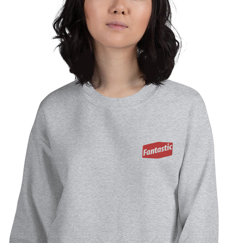 One Word Fantastic Custom Embroidered Pullover Crewneck Sweatshirt