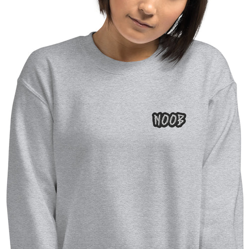 Noob Sweatshirt Embroidered Noob Gamer Roblox Slang Pullover Crewneck