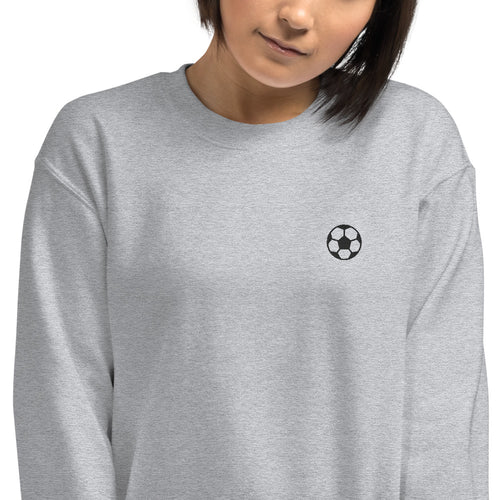 Soccer Ball Sweatshirt Embroidered Football Pullover Crewneck