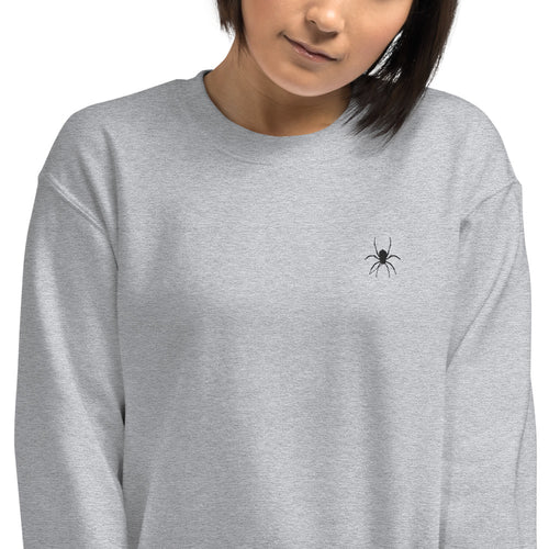 Spider Sweatshirt | Embroidered Spider Pullover Crewneck
