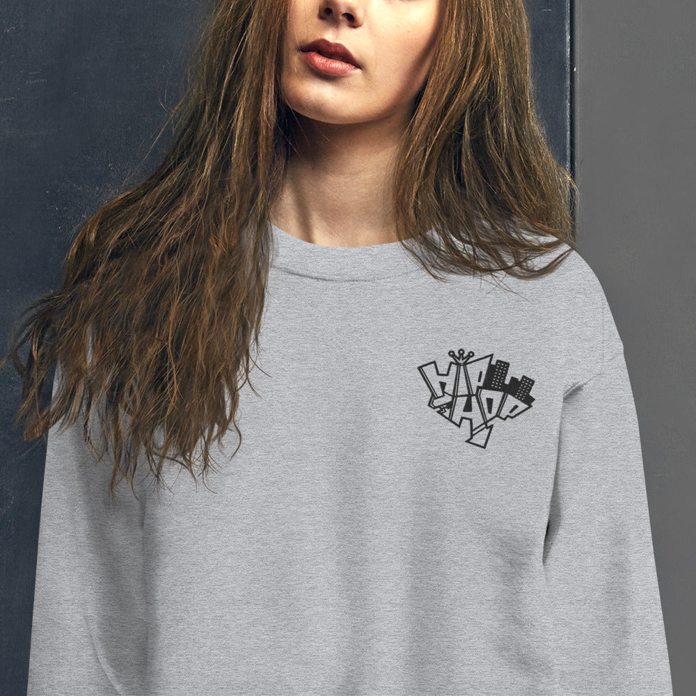 Hip Hop Graffiti Sweatshirt | Embroidered Hip Hop Pullover Crewneck