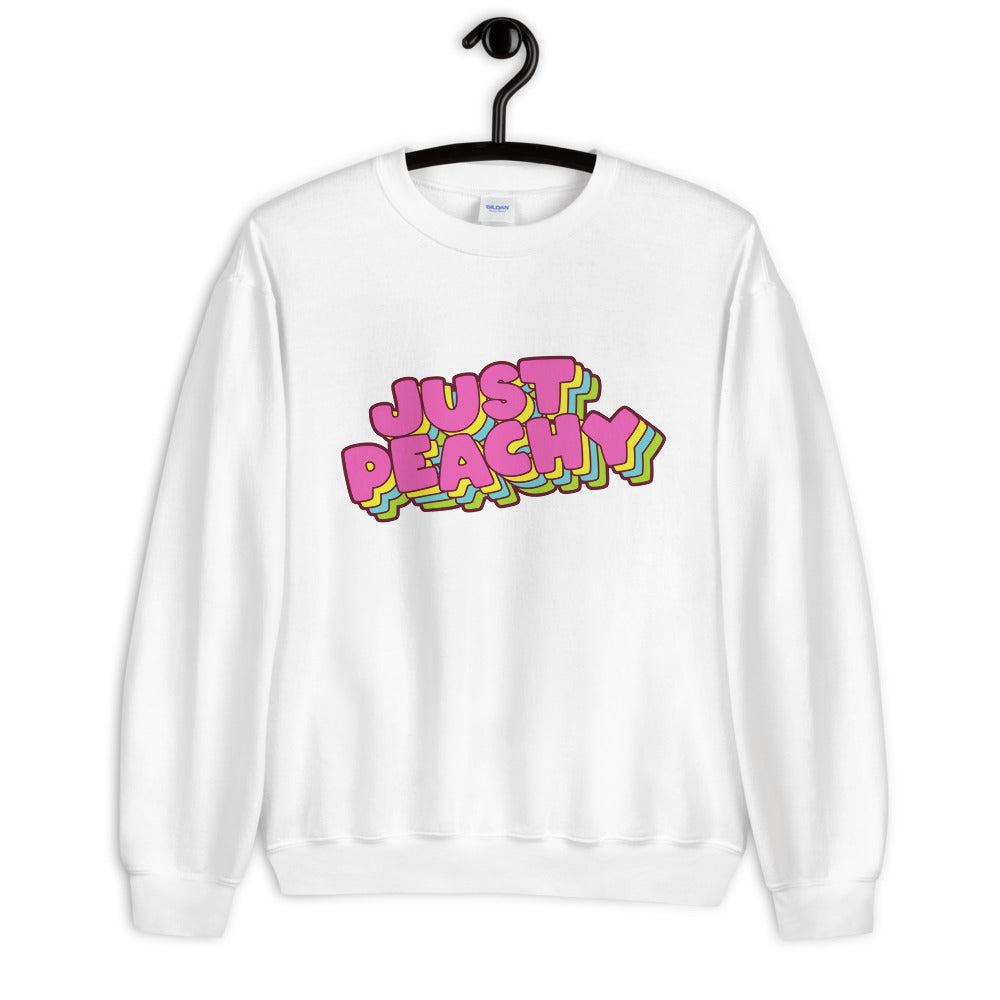 Just Peachy Meme Pullover Crewneck Sweatshirt for Women