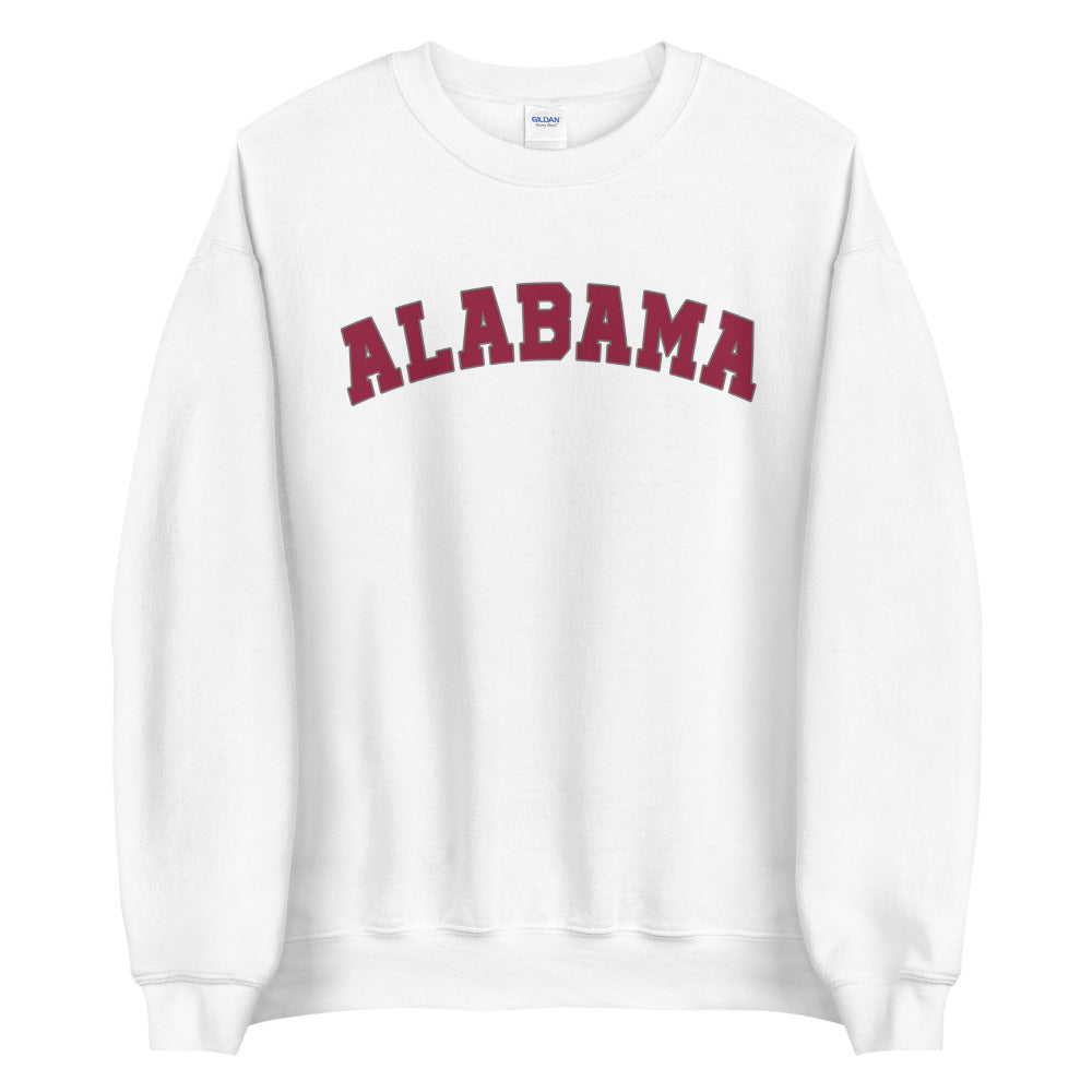 Alabama Sweatshirt | Campus Colors Alabama State Pullover Crewneck for Women