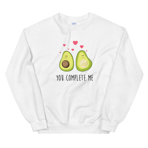 Avocado Sweatshirt | Cute You Complete Me Pullover Crewneck for Women