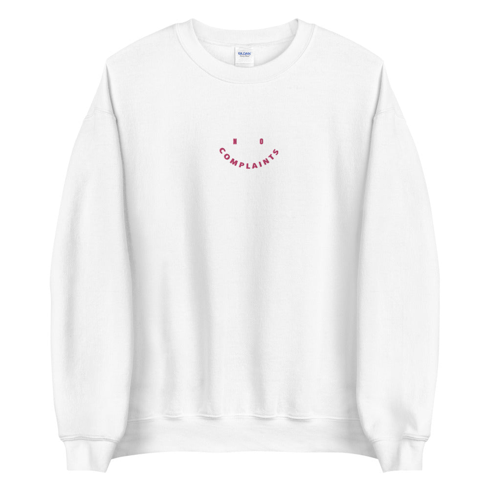 No Complaints Custom Embroidered Pullover Crewneck Sweatshirt