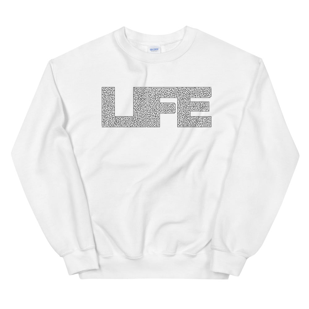 Maze of Life Sweatshirt Cool Life is a Maze Pullover Crewneck Sweatshirt