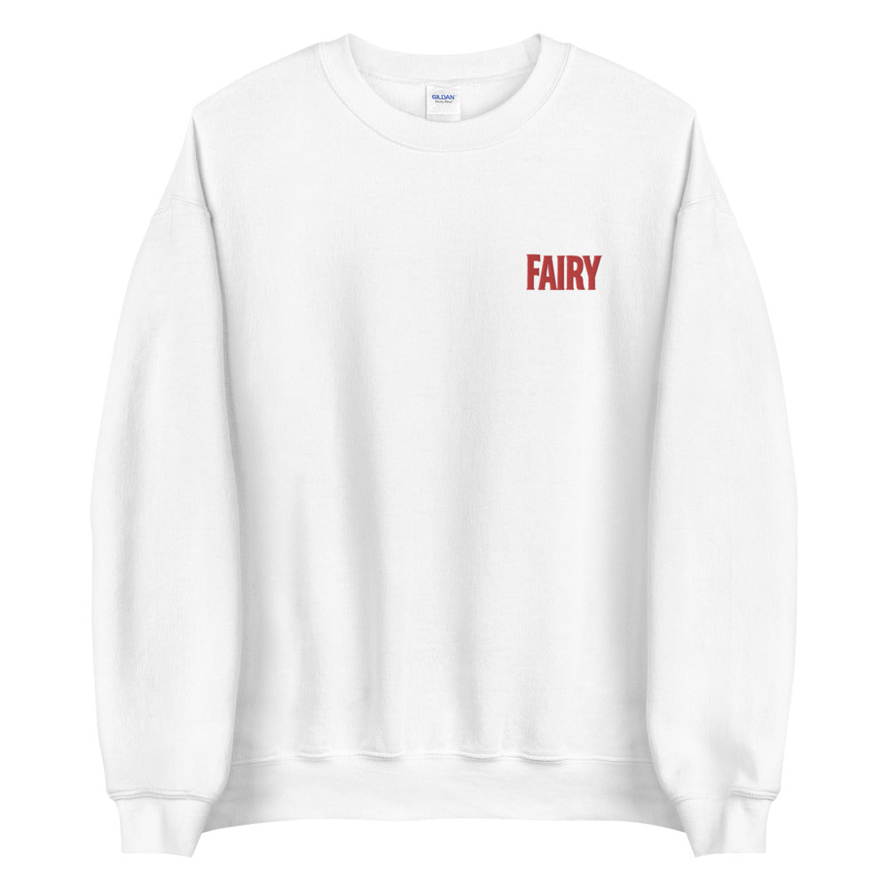Fairy Sweatshirt Embroidered Word Fairy Pullover Crewneck