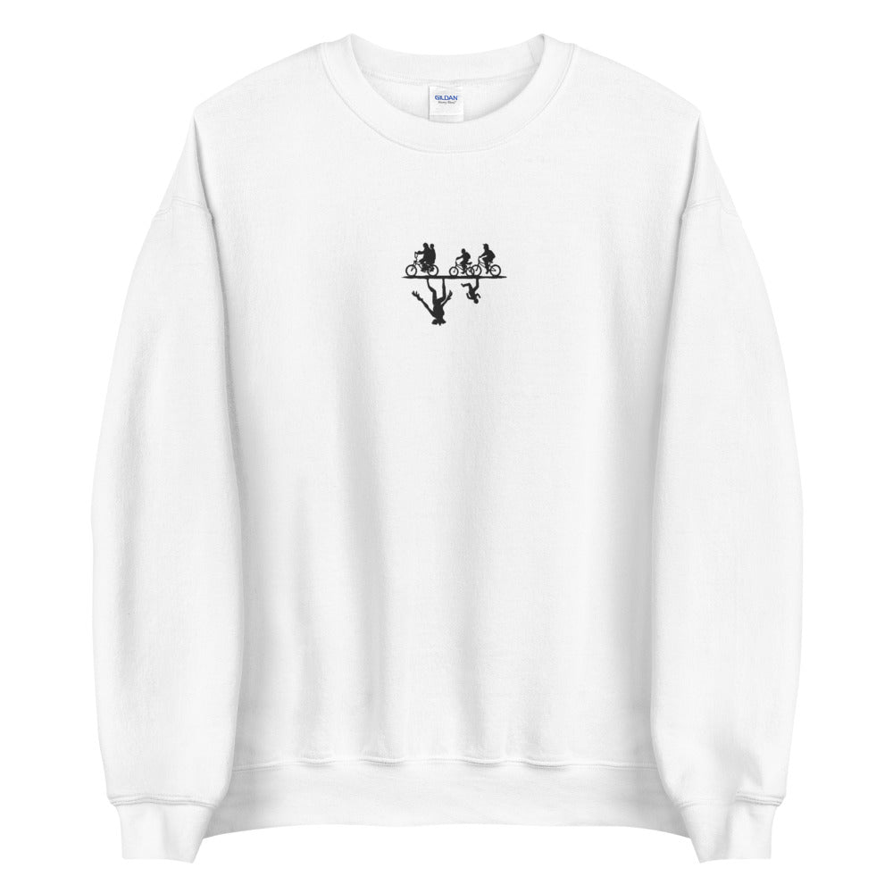 Up-side Down Worlds Sweatshirt | Embroidered Stranger Things Inspired Crewneck