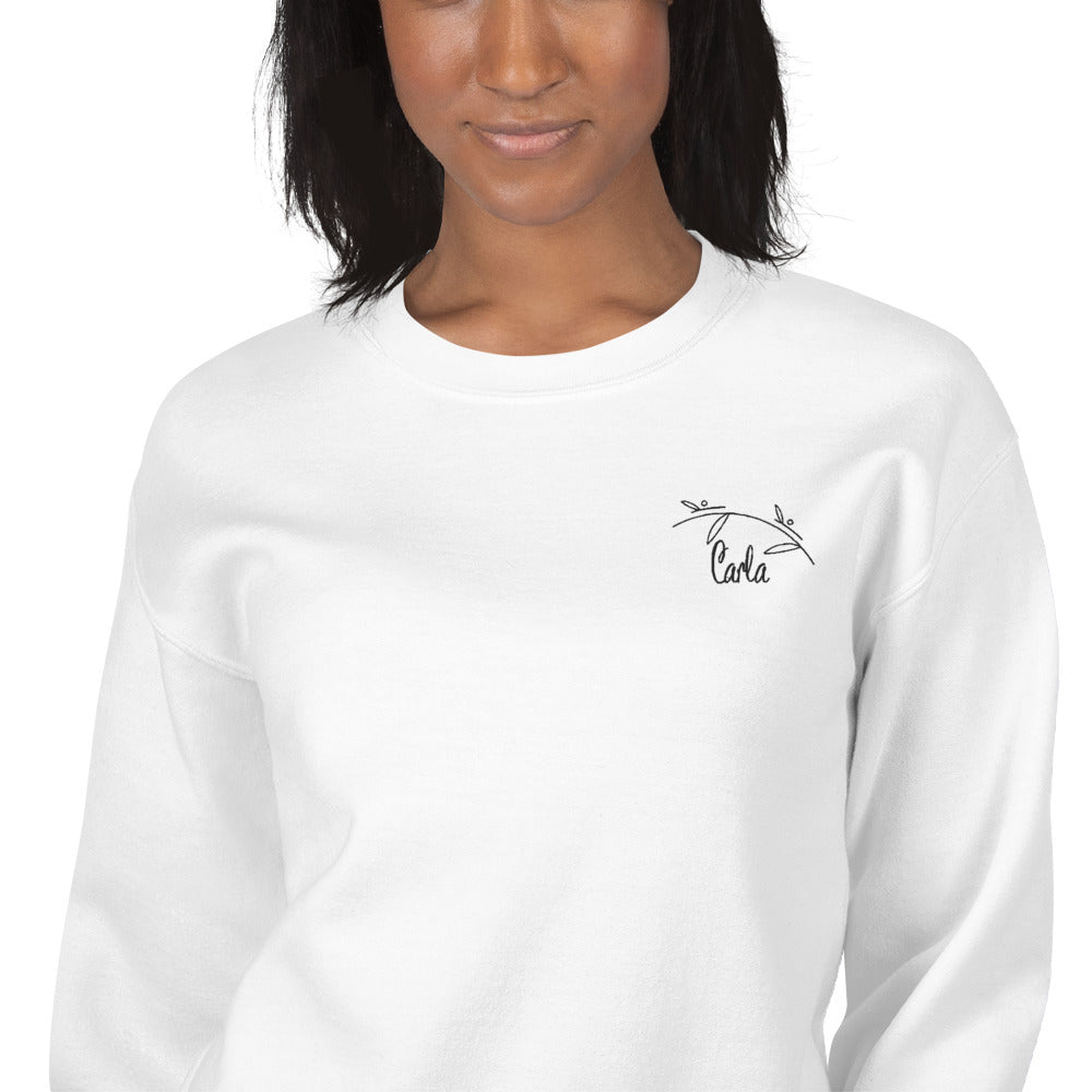 Carla Sweatshirt | Personalized Embroidered Name Pullover Crewneck