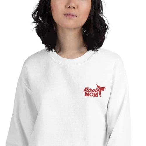 Karate Mom Sweatshirt Custom Embroidered Pullover Crewneck