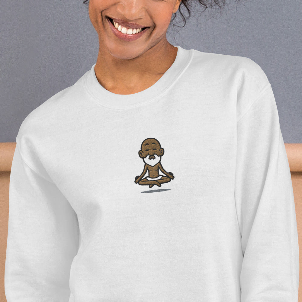 Leitating Yoga Guru Sweatshirt Embroidered Pullover Tantra Crewneck