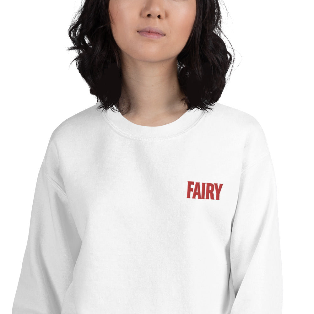 Fairy Sweatshirt Embroidered Word Fairy Pullover Crewneck