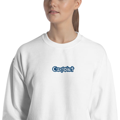 Coexist Sweatshirt Embroidered Co Exist Pullover Crewneck