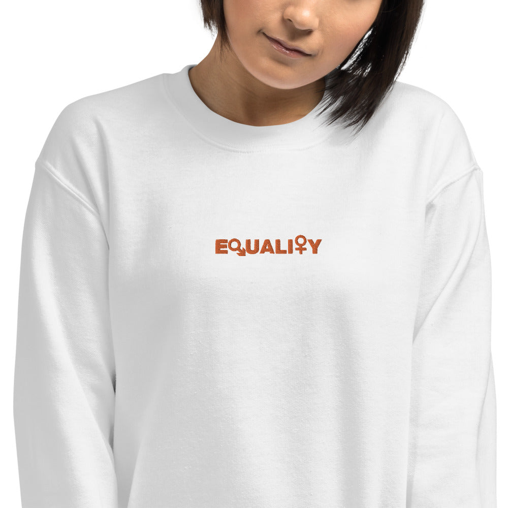 Equality Sweatshirt | Embroidered Gender Equality Pullover Crewneck